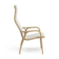 Swedese Lamino easy chair, sheepskin, off-white