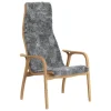 Swedese Lamino easy chair, sheepskin, Scandinavian grey