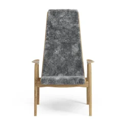 Swedese Lamino easy chair, sheepskin, Scandinavian grey