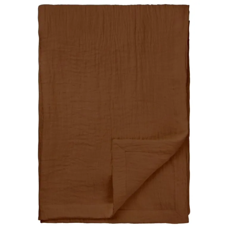 Tameko Dale bed throw, 260 x 260 cm, rust