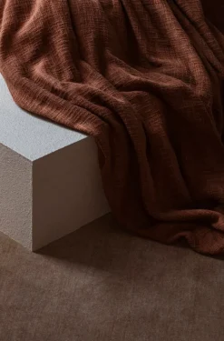 Tameko Dale bed throw, 260 x 260 cm, rust