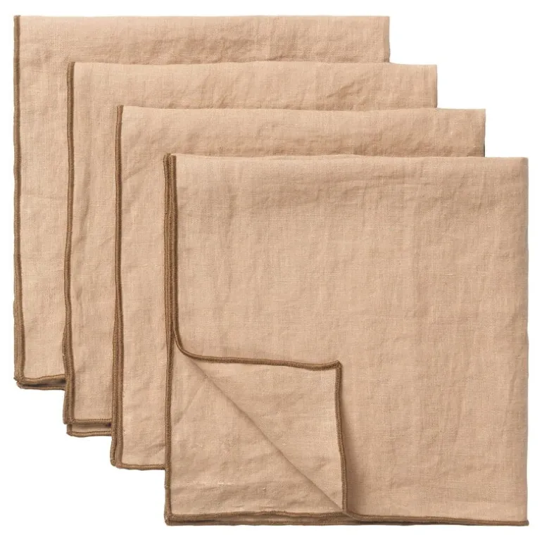 Tameko Merrow napkin, 50 x 50 cm, set of 4, ochre