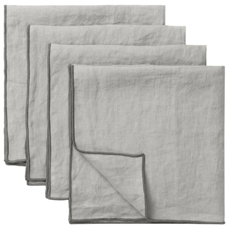 Tameko Merrow napkin, 50 x 50 cm, set of 4, dark grey