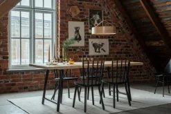 Tapio Anttila Collection Front Pine 195 table, pine - black oak