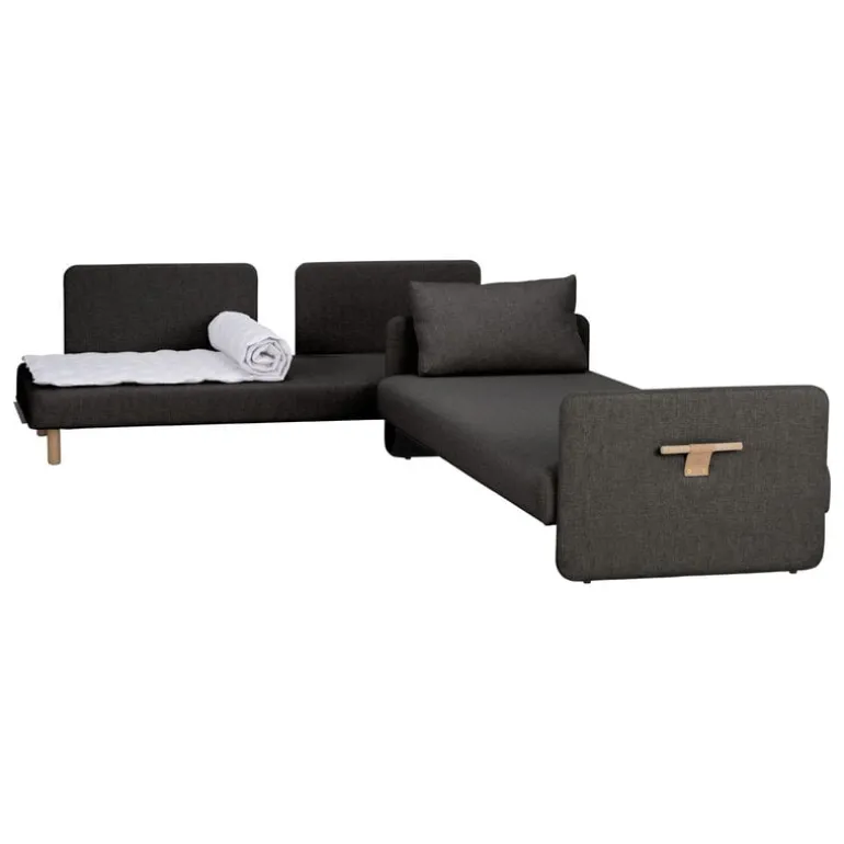 Tapio Anttila Collection ON2 Fabric sofa bed, dark grey Diamonds 007