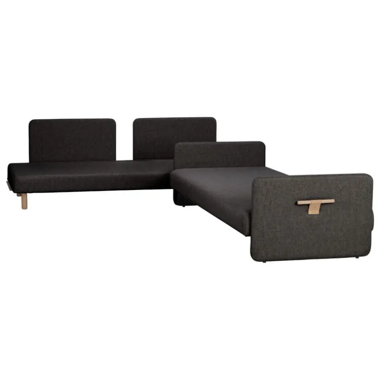 Tapio Anttila Collection ON2 Fabric sofa bed, dark grey Diamonds 007