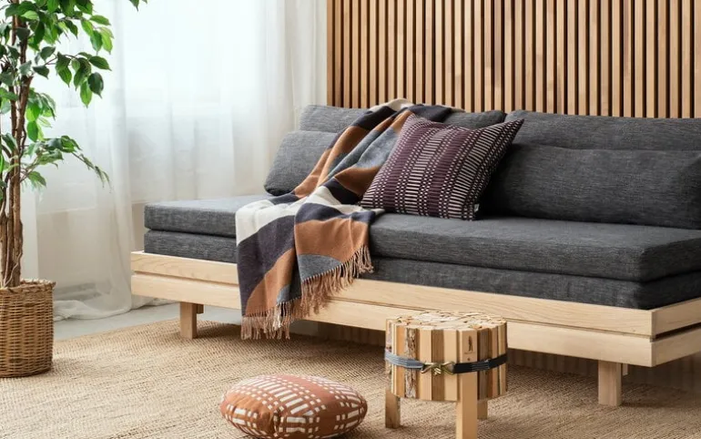 Tapio Anttila Collection Day&Night sofa bed, oak - grey Hopper 67