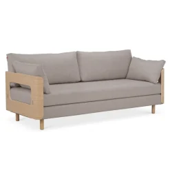 Tapio Anttila Collection ON2 Wood sofa bed, soap waxed oak - beige Diamonds 289