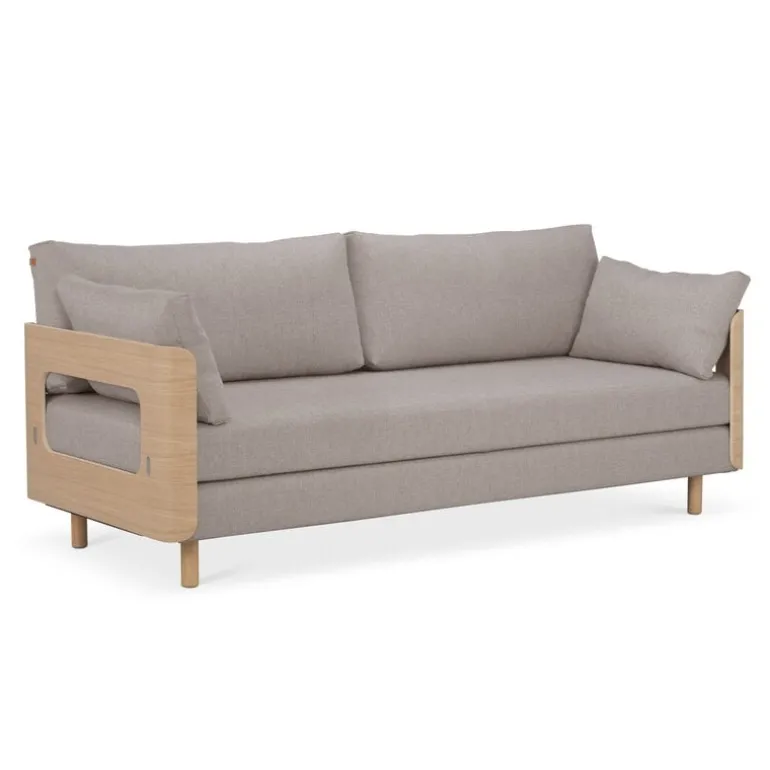 Tapio Anttila Collection ON2 Wood sofa bed, soap waxed oak - beige Diamonds 289