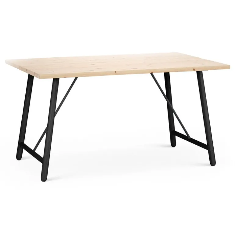 Tapio Anttila Collection Front Pine 140 table, pine - black oak