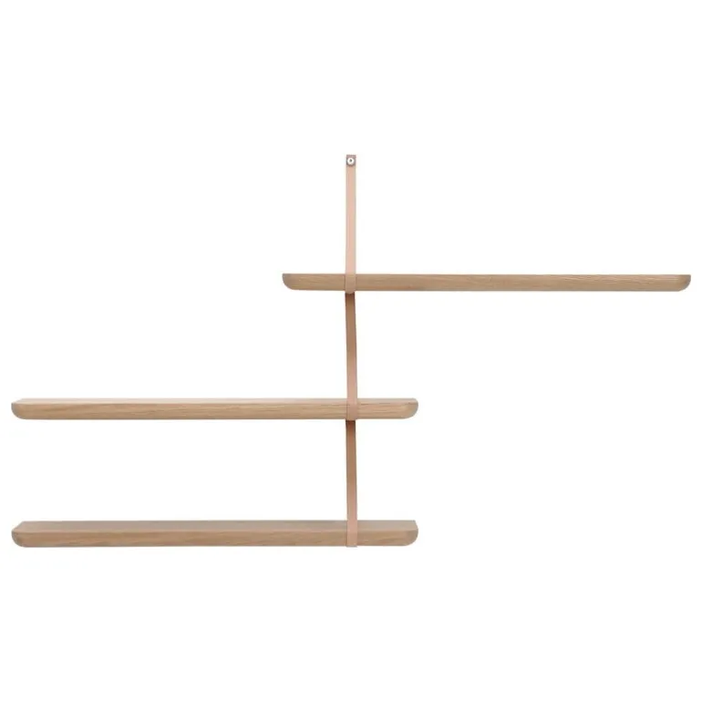 Tapio Anttila Collection Renki L shelf, oak - recycled leather