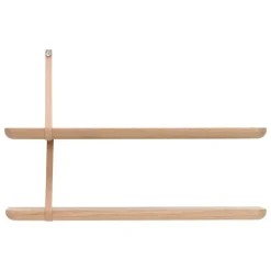 Tapio Anttila Collection Renki L shelf, oak - recycled leather