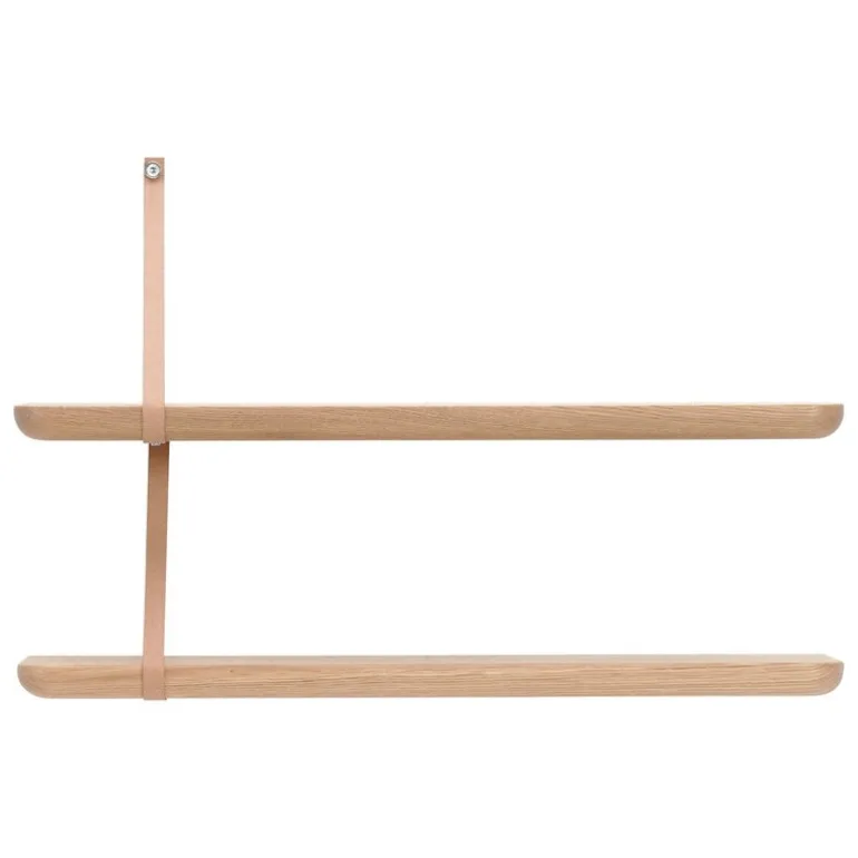 Tapio Anttila Collection Renki L shelf, oak - recycled leather