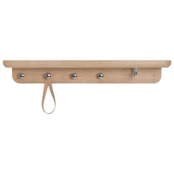 Tapio Anttila Collection Renki coat rack, oak - recycled leather