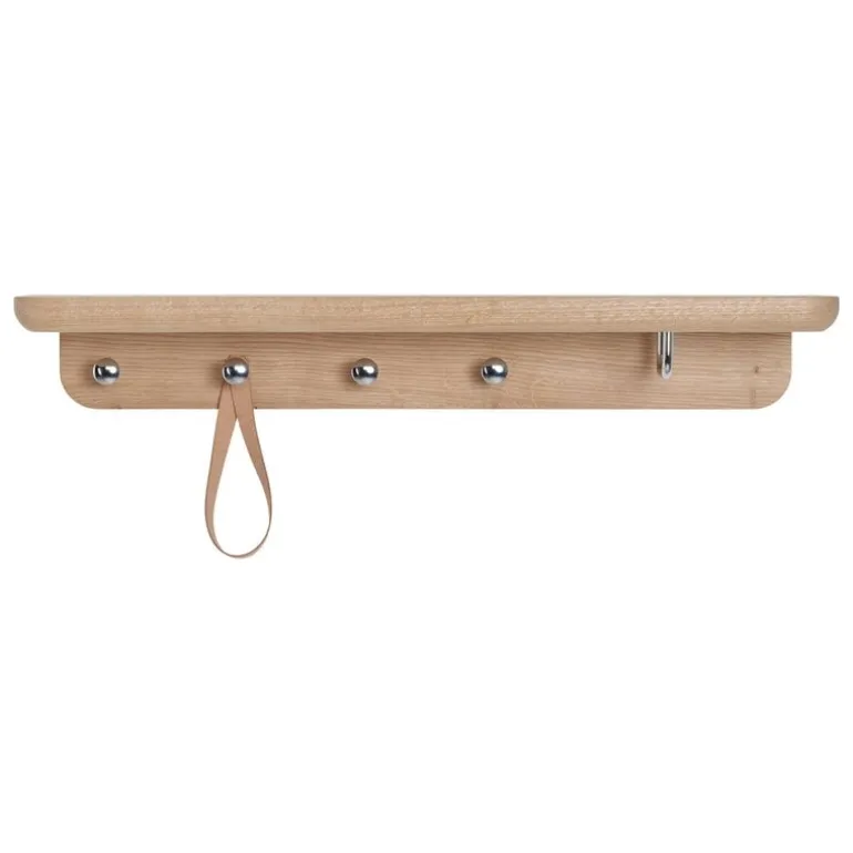 Tapio Anttila Collection Renki coat rack, oak - recycled leather