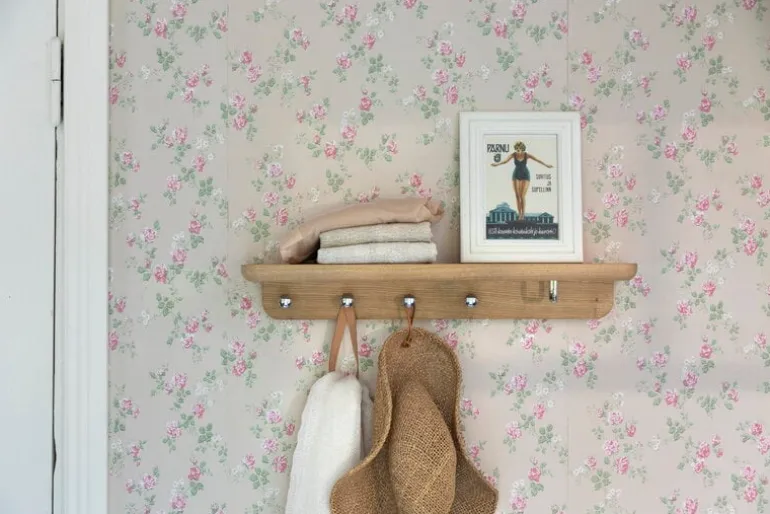 Tapio Anttila Collection Renki coat rack, oak - recycled leather