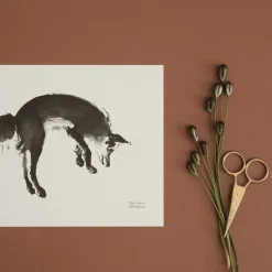 Teemu Järvi Illustrations Leaping fox poster, 40 x 30 cm