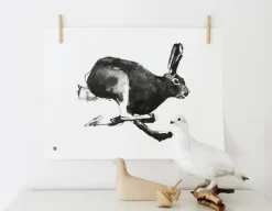 Teemu Järvi Illustrations Hare poster, 70 x 50 cm