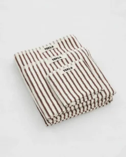Tekla Bath towel, kodiak stripes