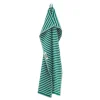 Tekla Bath towel, teal green stripes