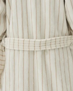 Tekla Classic bathrobe, sienna stripes