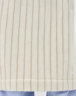 Tekla Classic bathrobe, sienna stripes