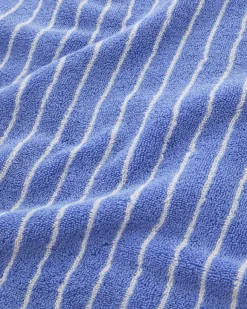 Tekla Guest towel, clear blue stripes