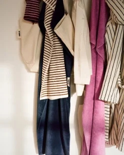 Tekla Guest towel, kodiak stripes