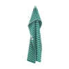 Tekla Hand towel, teal green stripes