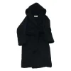 Tekla Hooded bathrobe, black
