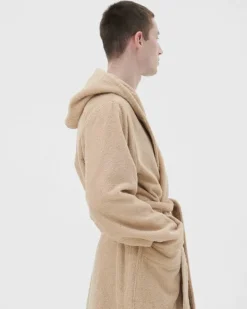 Tekla Hooded bathrobe, sienna