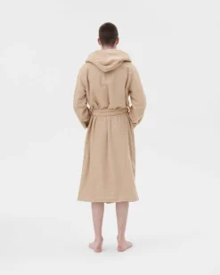 Tekla Hooded bathrobe, sienna