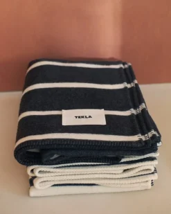 Tekla Lambswool blanket, 130 x 180 cm, starling stripes