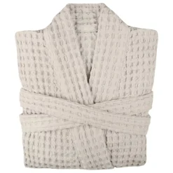 The Organic Company Big Waffle bathrobe, stone