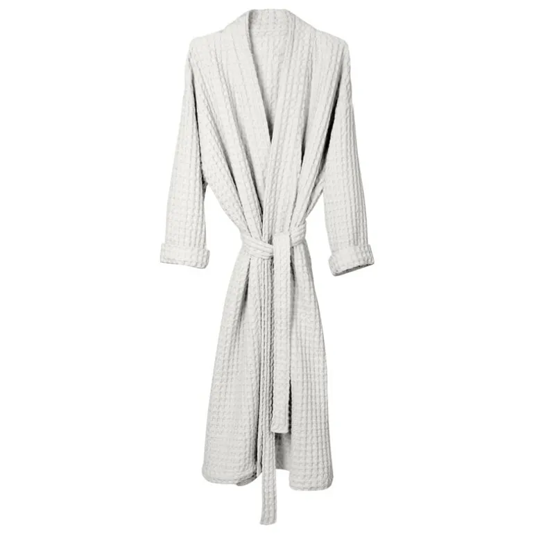 The Organic Company Big Waffle bathrobe, natural white