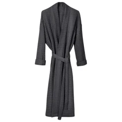 The Organic Company Big Waffle bathrobe, dark grey