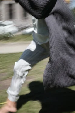 The Organic Company Big Waffle bathrobe, dark grey