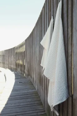 The Organic Company Big Waffle towel and blanket, natural white