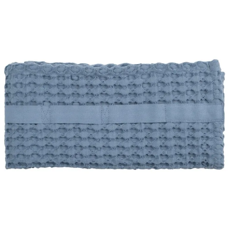 The Organic Company Big Waffle hand towel, grey blue