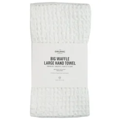 The Organic Company Big Waffle hand towel, 50 x 130 cm, natural white