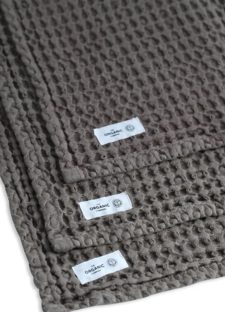 The Organic Company Big Waffle mini towel, 3 pcs, clay