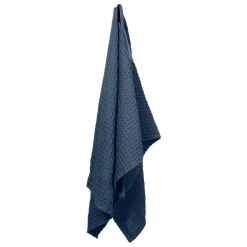 The Organic Company Big Waffle hand towel, 50 x 130 cm, grey blue