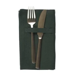 The Organic Company Dinner napkin, 4 pcs, dark green
