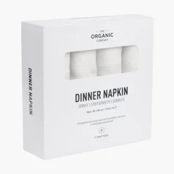 The Organic Company Dinner napkin, 4 pcs, white