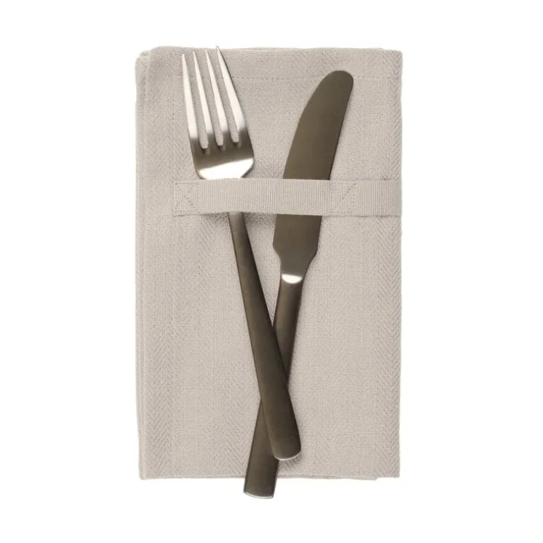 The Organic Company Dinner napkin, 4 pcs, stone