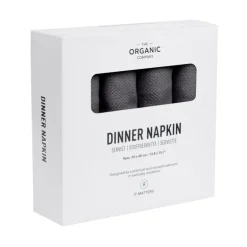 The Organic Company Dinner napkin, 4 pcs, dark grey