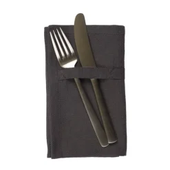 The Organic Company Dinner napkin, 4 pcs, dark grey