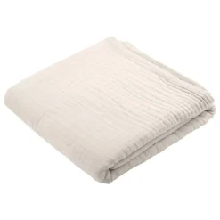 The Organic Company 6-layer soft blanket, stone