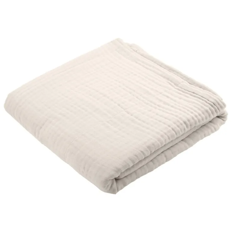 The Organic Company 6-layer soft blanket, stone