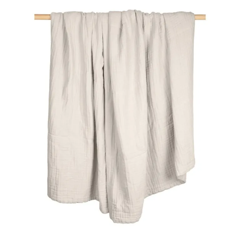 The Organic Company 6-layer soft blanket, stone